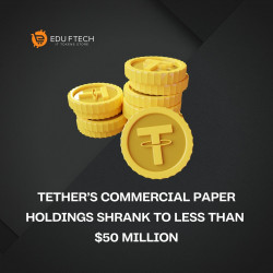 Tether’s Commercial Paper Holdings Shrank to Less Than $50 Million